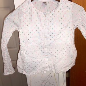 Girls long sleeve button up shirt